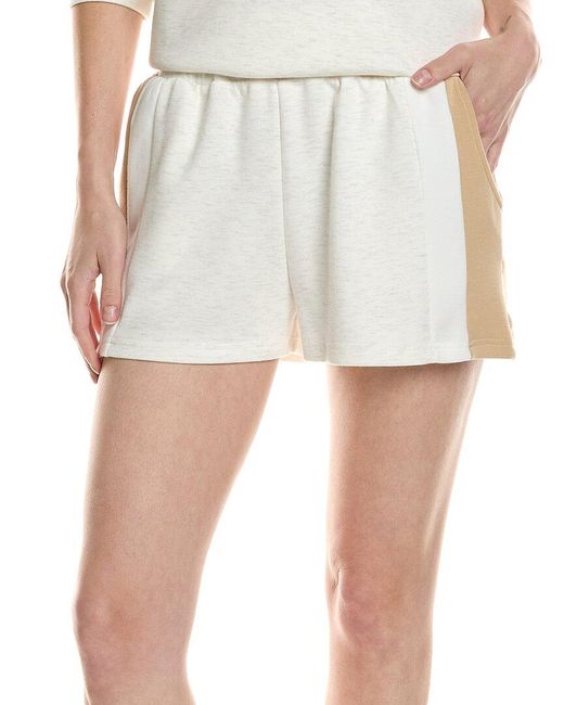 Vintage Havana Natural Colorblocked Cloud Fleece Short