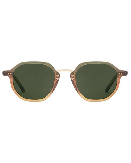 Krewe Green Dakota Wasabi Geometric Sunglasses