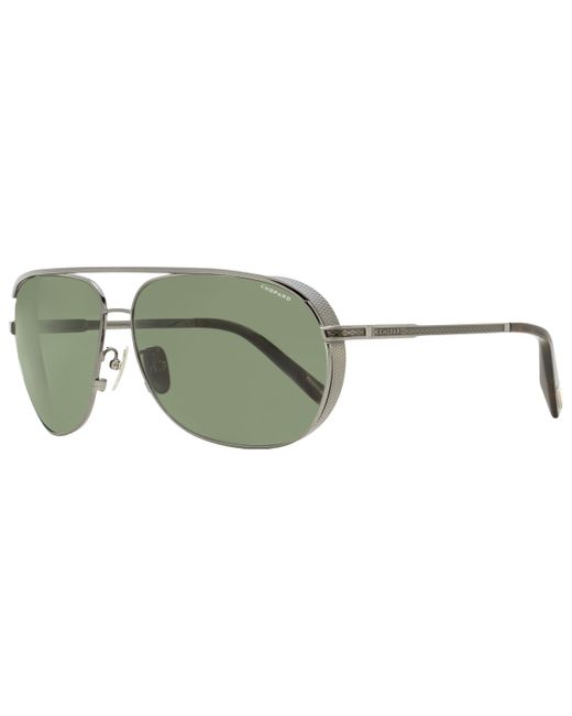 Chopard Green Classic Sunglasses Schc34m Gunmetal/havana 64mm for men