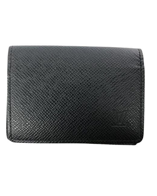 Louis Vuitton Black Porte Carte De Visite Leather Wallet (pre-owned) for men