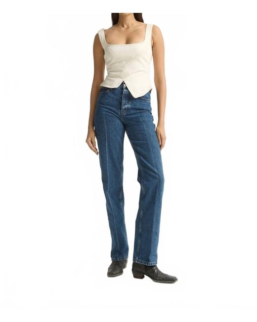 Dala Blue Broken Corset Top