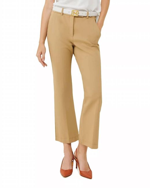 Marella Natural Fify Flared Stretch Trousers