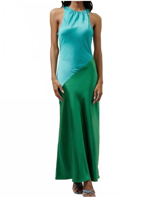 Sugarlips Women's Green Kavela Color Block Maxi Dress