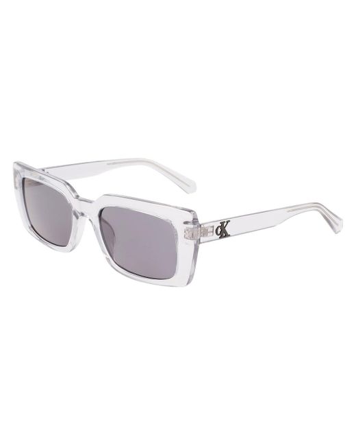 Calvin Klein Black 53 Mm Crystal Clear Sunglasses