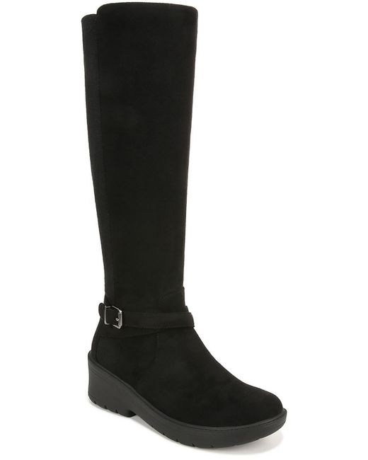 Bzees Black Faux Suede Tall Knee-high Boots