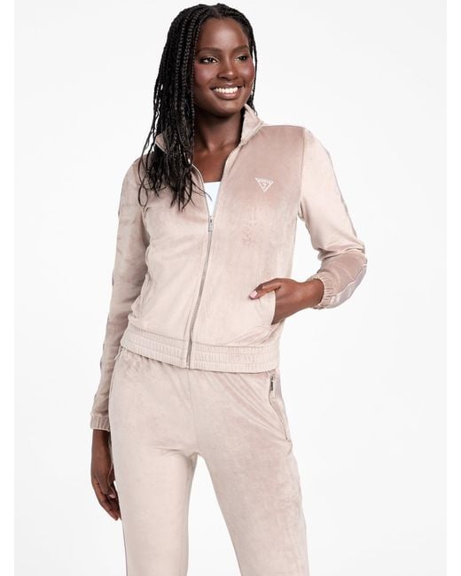 Pantalones Guess Verde Mujer Pantalones Guess Velour Logo Mujer