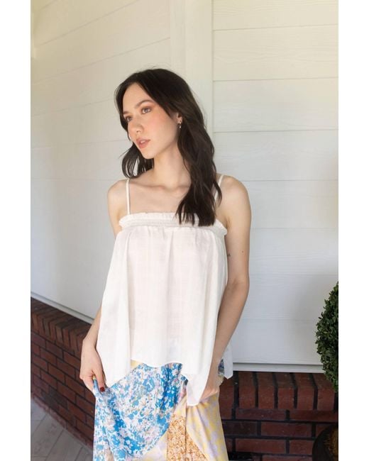 GRADE & GATHER White Timeless Textured Top