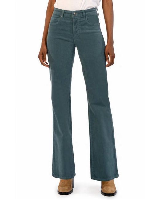Kut From The Kloth Blue Ana Corduroy High Rise Fab Ab Flare