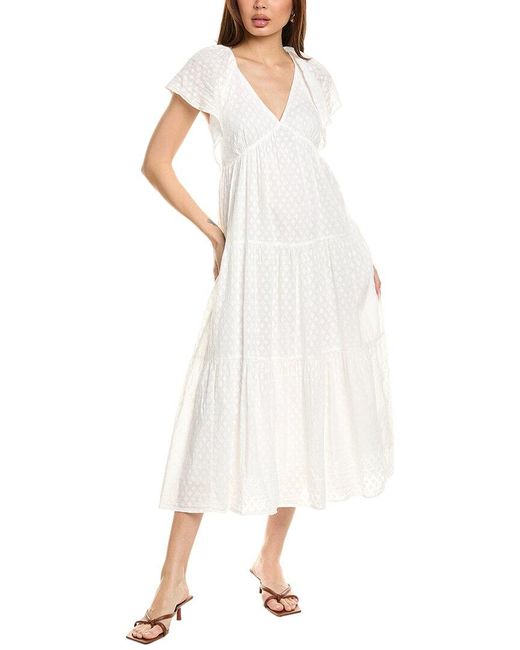 Madewell White Devyn Midi Dress