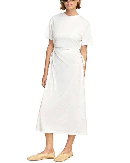 MODERN CITIZEN White Bashir Open-Side Jersey Dress