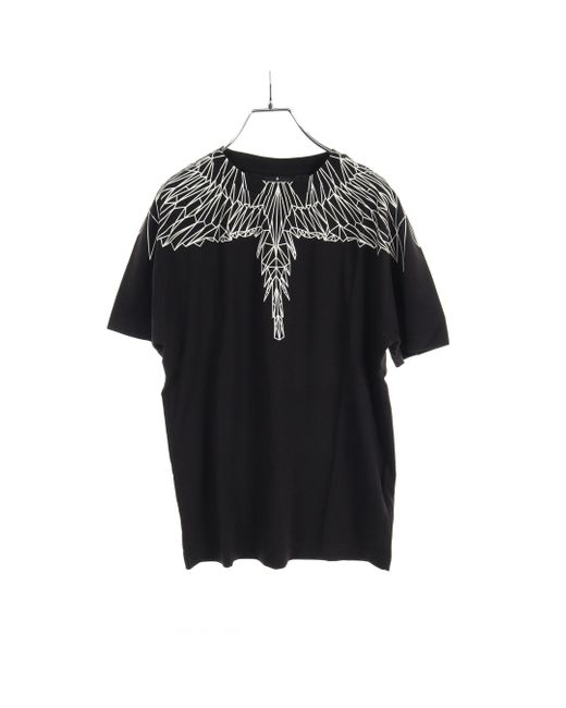Marcelo Burlon Black Neon Wings T-shirt Cotton