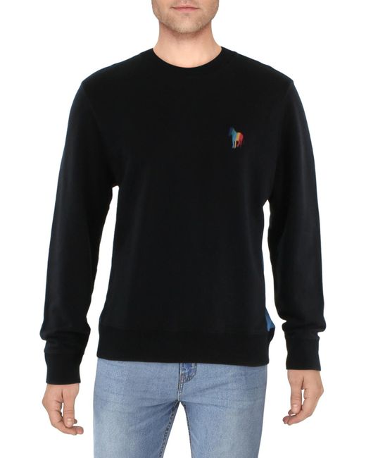Paul Smith Black Cotton Crewneck Sweatshirt for men