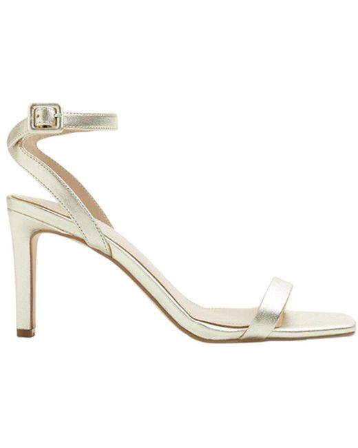 Boden White Strappy Heeled Leather Sandal
