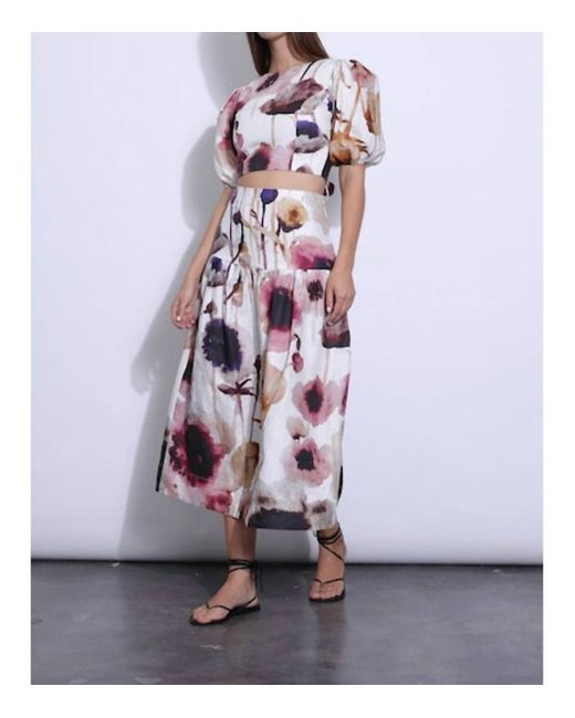 Karina Grimaldi Multicolor Sunita Print Skirt