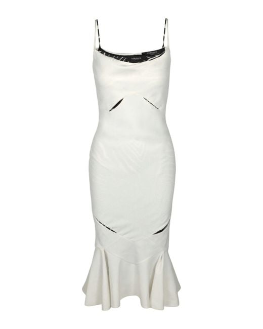 Versace White Twofer Cocktail Dress