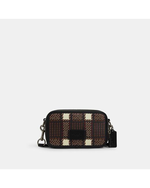 Coach Outlet Black Wyatt Crossbody With Plaid Print