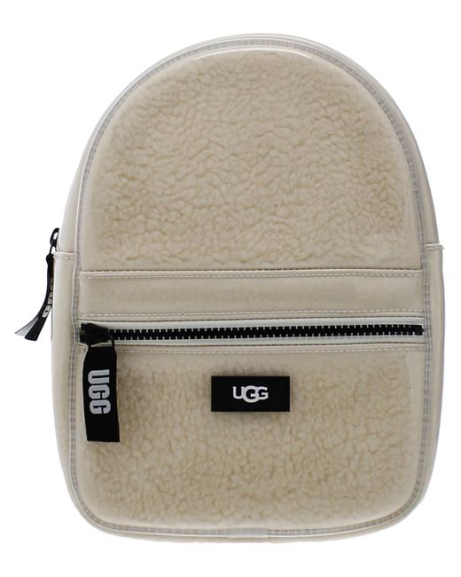 Ugg Gray Faux Fur Adjustable Backpack