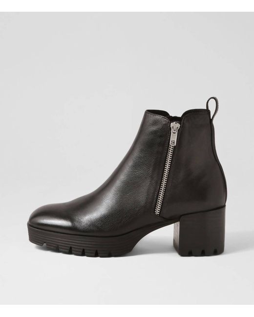 DJANGO & JULIETTE Black Dinis Leather Boot