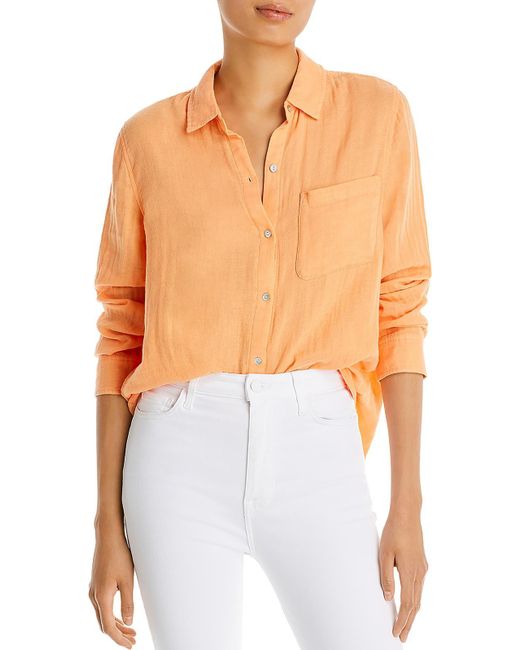 Rails Blue Collared Light Button-down Top