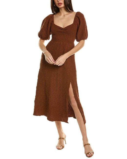 Saltwater Luxe Brown Midi Dress