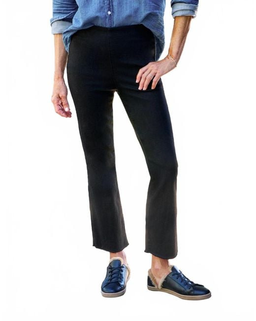 Frank & Eileen Blue Killian Illusion Crop Flare Pull On Pants