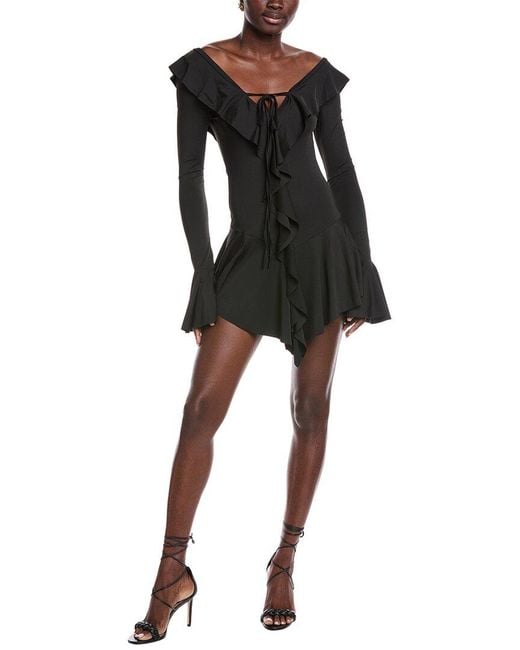 JLuxe Black Ruffle Mini Dress
