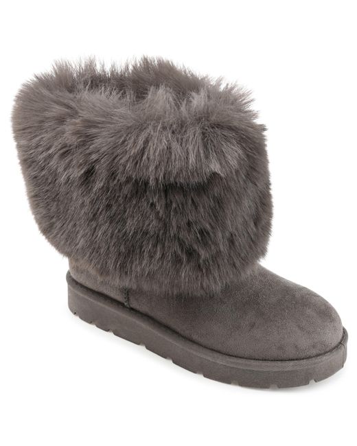 Journee Collection Gray Collection Tru Comfort Foam Shanay Boot