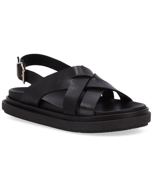 Alohas Black Trunca Leather Sandal