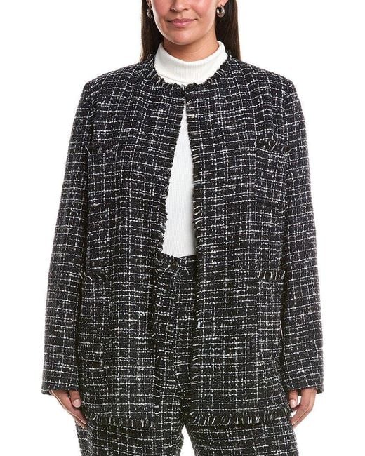 Marina Rinaldi Black Plus Mora Wool-Blend Jacket