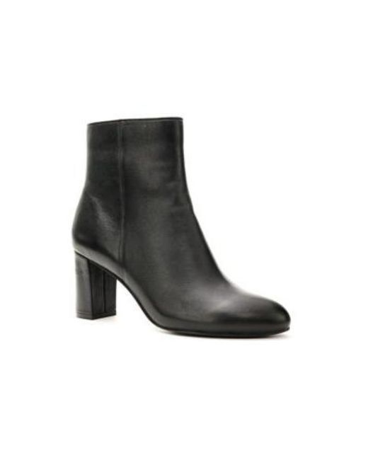 David Tate Black Alison Boot Leather Almond Toe Block Heel Jobb171