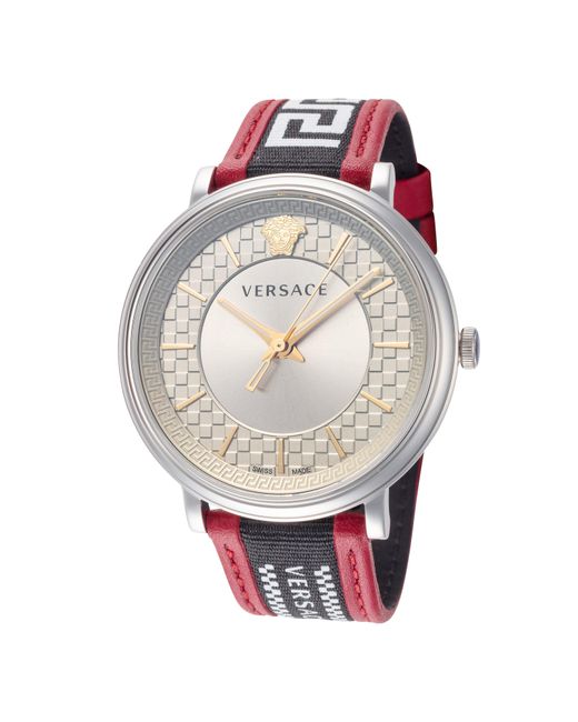 Versace Metallic 42mm Red Quartz Watch Ve5a01421 for men