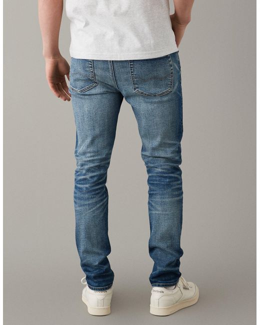 American Eagle Outfitters Blue Ae Airflex+ Patched Slim Jean for men