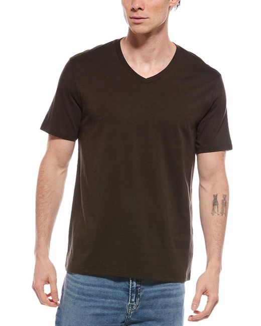 Vince Black V-Neck T-Shirt for men