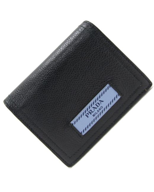 Prada Black Leather Wallet (pre-owned) for men