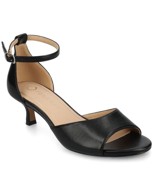Journee Collection Black Jezzie Medium And Wide Width Dress Sandals