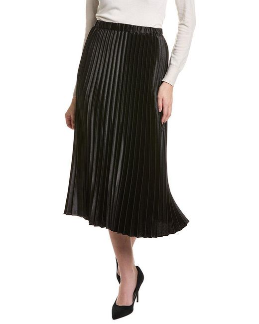 Anne Klein Black Accordion Pleated Skirt