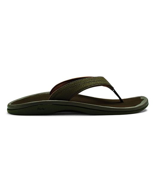 Olukai Black Ohana Slide Sandals Flip-flops