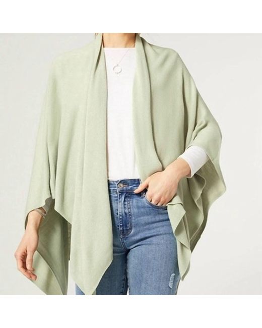 Coco + Carmen Green Lightweight Knit Wrap Shawl