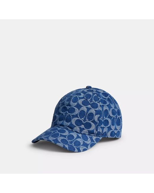 COACH Blue Signature Baseball Hat