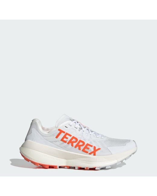 Adidas White Terrex Agravic Speed Trail Running Shoes