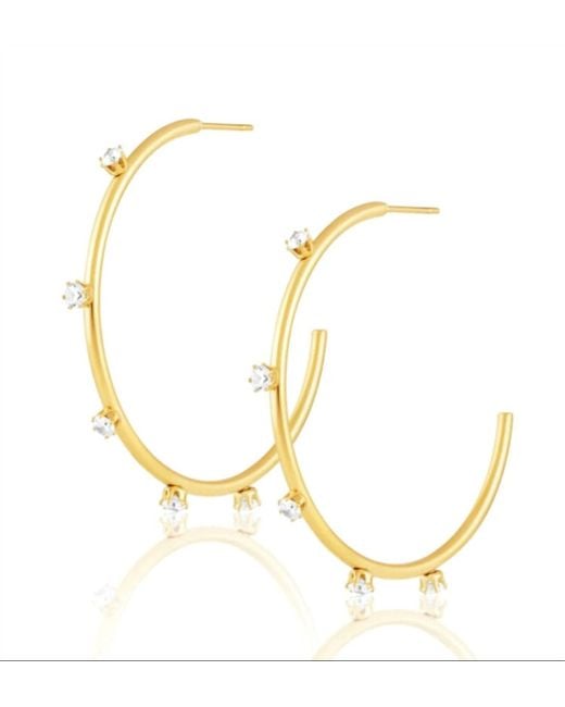 Sahara Metallic Aster Hoops