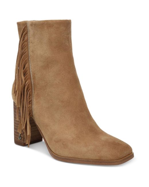Sam Edelman Women's Brown Ona Suede Ankle Booties