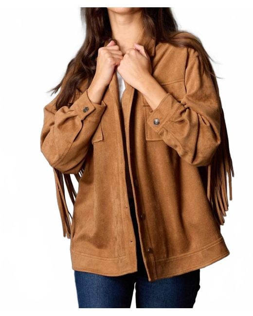 Before You Brown Fringe Suede Jacket