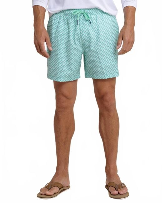 Southern Tide Men's Blue There Done That Swim Trunk