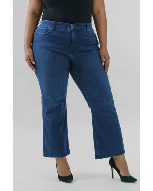 NYDJ Blue Waist Match High Rise Major Wide Leg Jeans