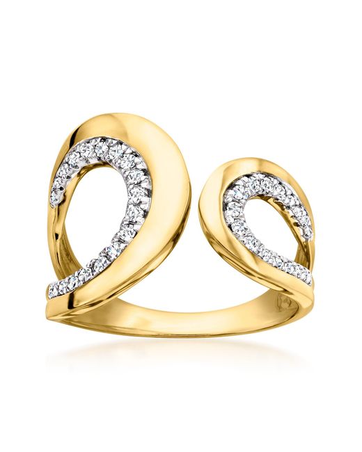 Ross-Simons Metallic Diamond Open Loop Ring