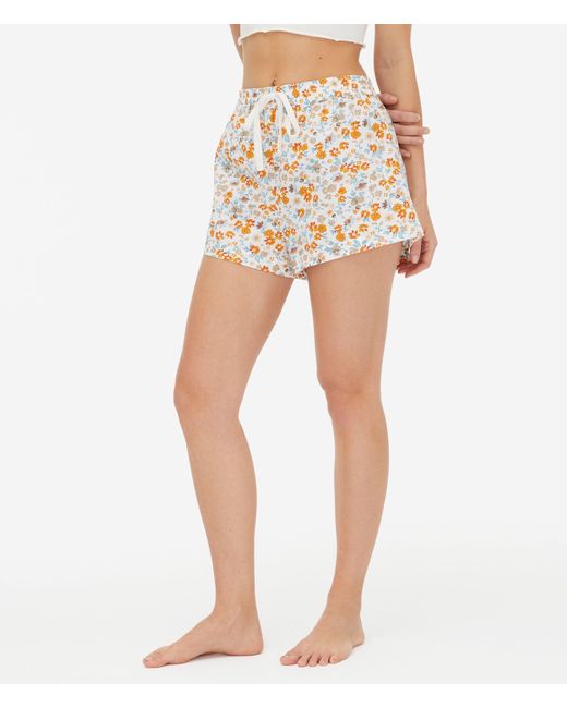 Floral High-rise Sleep Boxer Shorts 