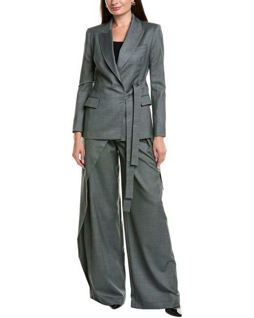 BGL Gray 2Pc Wool Blazer & Pant Set