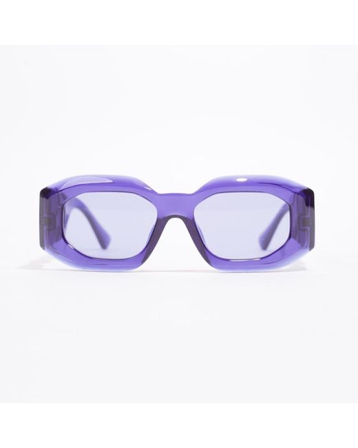 Versace Purple Medusa biggie Squared Sunglasses Acetate 53mm 18mm