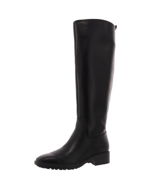 Nine West Black Zipper Manmade Knee-High Boots